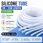 Food Safe Grade Silicone Tube Hope Pipe Clear Soft Rubber 2mm - 25mm | 1M - 15M