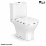 Roca Optica Rimless Vortex Close Coupled Toilet Soft Close Seat 4.5/3L