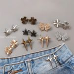 1-Pair Adjustable Jeans Button Clips – No-Sew Waist Tightener for Pants & Skirts