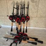 Baitcaster Combo, Rod and Reel Set. Six foot long, GHOTA 180 L/H retrieve, mint.