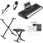 61 Key Keyboard Piano with Stand, Stool & Microphone