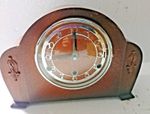 Vintage Art Deco wooden cased - wind up clock now converted to a quartz movement