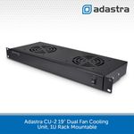 1U 19" Fan Tray Rackmount 2 Fans Dual Cooling Rack Mount Unit UK Plug Data Cabs
