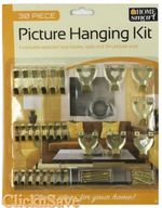 Top Quality Picture Hanging Kit Hooks Nails Wire Brass 30 Pcs Assorted Hook Set