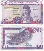 Gibraltar 50 Pounds 1986 P 24 UNC