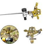 360 Degree Impulse Metal Spike Sprinkler Compatible Water Garden Lawn Grass