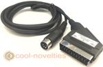 COMMODORE C64 / 64 / 128 SCART VIDEO CABLE / TV AV LEAD - 2 METRE LENGTH