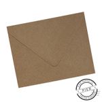 6” Square Brown Ribbed Kraft Envelopes 100gsm Gummed 155 x 155mm Wedding Cards