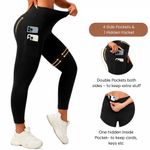 Women Leggings High Waist Gym Fitness Sports Running Stretch Yoga Pants Pockets