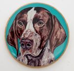 Pointer Dog Breed Original Art Brooch Pin