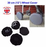 Wheels Cover For Buggy Pushchair Pram Wheel Size 30 cm (12") Black