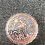 Black Pearl Pirate 1oz .999 Copper Round Colourised Coin In Capsule
