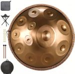 12-Note Handpan Drum Tuned to 432Hz, This 22-Inch D Minor Steel New carry a case