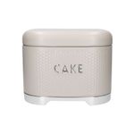 KitchenCraft Large Square Biscuit Tin Storage Cake Jar Kitchen Cream Vintage