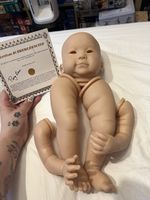 Cai By Ping Lau Reborn Kit, New With Ping Lau Paperwork And Cloth Body