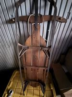 Vintage Fleetwing Racer Wood Metal Snow Sled Antique Auto Wheel Racing Company
