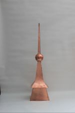 Copper Roof Finial Cap Spire 38 in Tall with 9 in Square Base