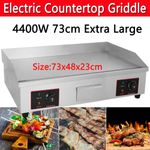 Commercial Electric Countertop Griddle Flat Top BBQ Grill Hot Plate Kitchen UK