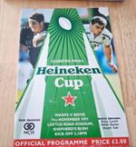 Wasps v Brive Heinken Cup 1997 Quarter Final match Programme.