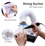 Dental Vacuum Cleaner Dust Collector Extractor Polishing Dust Suction LED Light
