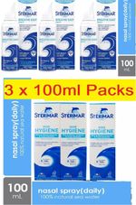 3 x Sterimar Breathe Easy Daily Nasal Hygiene Isotonic Solution Spray- 100ml X 3
