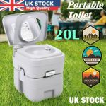 20L Mobile Camping Toilet Portable Travel Chemical WC Outdoor Handle Grey