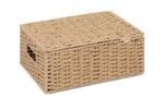 Arpan Medium Natural  Paper Rope Storage Baskets Boxes Hampers with Lids