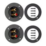 Durable 2-Way Terminal Cup Connector for Speaker Subwoofer Enclosure Box 2Pcs