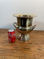 ANTIQUE LARGE SILVER PLATE MEDICI VASE FORM CHAMPAGNE BUCKET COOLER