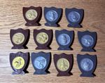 Vintage Kelloggs Space Jam Cereal Toys - Shield Trophy Set - 1996