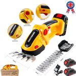 2 Batteries 21V Cordless Hedge Trimmer 2in1 Grass Shear Shrub Branch Cutter NEW