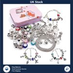 DIY Bracelet Kit for Kids & Adults - Jewelry Making Set with 53 Colorful Pieces