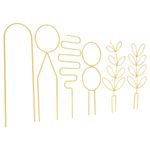 6Pcs Metal Plant Climbing Trellis Golden for Potted Plants and Garden Climbing