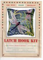 Latch Hook Design Kit - Dragonfly Cushion Cover - 43 x 43 cm