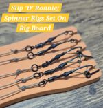 10 Slip 'D' Ronnie Rig / Spinner Rig Carp Fishing Rigs Curved Shank Hooks Pop up