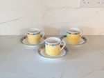 Villeroy & Boch Twist-Alea Limone Cups And Saucers Set Of 3
