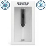 Bonsenkitchen Powerful Milk Frother for Coffee Battery Operated Black 