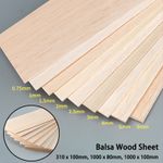 Balsa Wood Sheet Board Panel Thick 0.75mm-10mm Aircraft Ship Model DIY 310*100mm