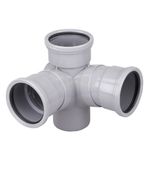 Osma Soil Pipe Double Corner Branch 110mm 4S291 4" 4S291G GREY  87.5deg