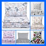 5 pc COT BEDDING SET DUVET QUILT PILLOW COVERS Bed fitted sheet 60x120 70x140
