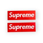 2x Supreme Small Mini Box Logo Sicker Decal Vinyl Laptop Phone Red 3.5 cm x 8 cm