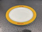 Vintage WIMPY Restaurant 11.5” oval Yellow/White China Plate Dudson 1990s-2000s