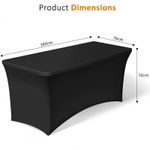 6FT Rectangular Stretch Tight Fit Folding Table Cover Trestle Table cloth 1.8M