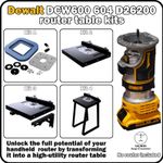 Dewalt DCW600 DCW604 26200 Compact trim router table kits