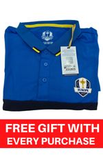 2023 Ryder Cup Official European Fanwear Men's Royal Blue Tipped Polo Shirt