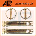 2x Category Cat 1 Linkage Top Link Pins 19mmx 75mm & Linch Lynch Pins Tractor