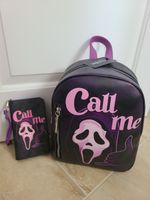 Scream Ghostface Call Me Backpack Wallet Set Halloween Hot Topic Bnwt Bioworld 