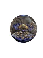 Selkirk Glass Paperweight Pierrot Handmade In Scotland