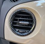 For FIAT 500 ABARTH CARBON EFFECT 2X AIR VENT RING COVERS TRIMS UK STOCK 595 695