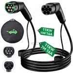 7/10M Portable EV Charging Cable Type 2 to Type 2 11KW Electric Car Charger Lead